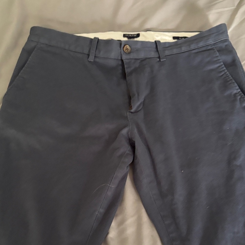 J. Crew Men's Navy Cotton Chinos